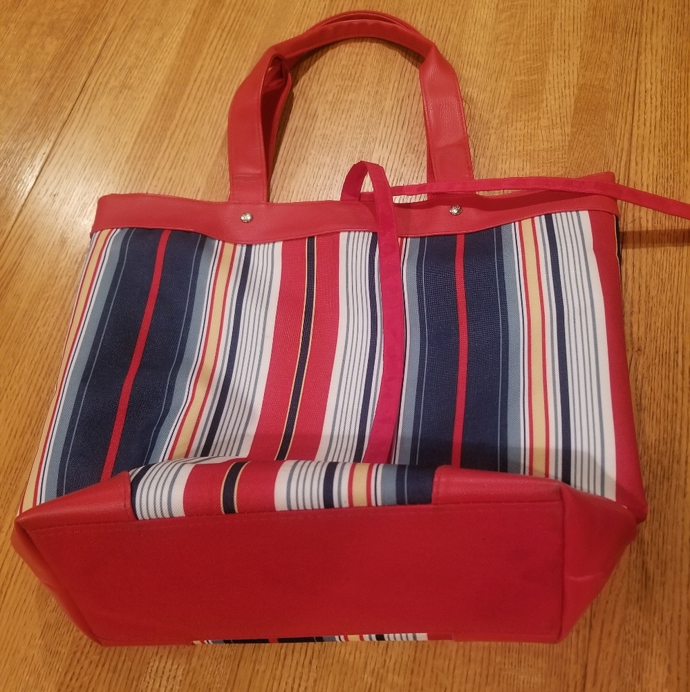 Lancomé Multi-Striped Tote Bag